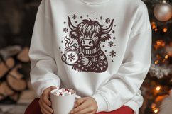 Christmas Highland Cow SVG Bundle | Festive Farm Animals Product Image 15