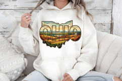 Ohio State Map PNG, Vintage Forest &amp; Nature Sublimation Product Image 7