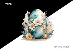 Easter Clipart, Easter Egg Clipart, Easter Bunny Png Product Image 1