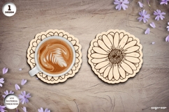 Flowers Coasters Laser Cut Bundle | Drink Coaster | SVG Product Image 7