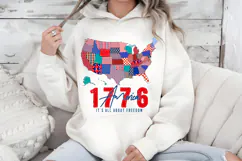 All About Freedom PNG, 1776 USA Map Patriotic Sublimation Product Image 7