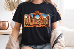 Utah State PNG, Vintage Delicate Arch Desert Sublimation Product Image 8