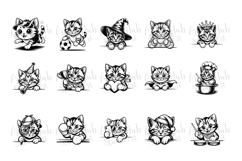 Kawaii Cat SVG Bundle, Kitten Clipart Product Image 4