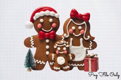 Cute Christmas Gingerbread Clipart PNG Product Image 1