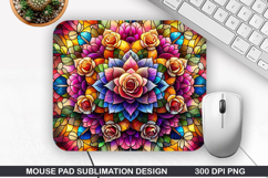 Flowers Mouse Pad Sublimation, Summer Mouse Pad PNG Product Image 1