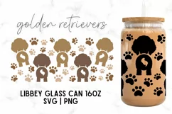 Golden Retriever SVG, Golden Retriever Libbey Glass Wrap Product Image 2