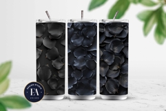 Black Rose Petals Pattern digital papers | Roses pattern Product Image 2
