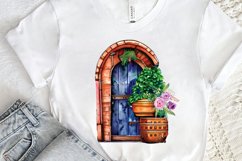 Flower Doors Watercolor PNG Clipart Product Image 3