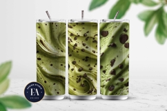 Matcha Ice Cream Pattern, Matcha Dessert Digital Paper Product Image 2