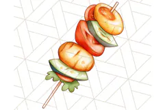 Pastel Summer Treats Clipart PNG, Cute Picnic Fair Food Art Product Image 3