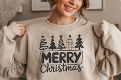 Merry Christmas SVG | Holiday Trees SVG PNG DXF Product Image 7