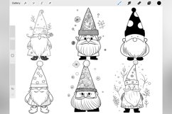 100 Procreate Christmas Gnome Stamp Brushes Product Image 2
