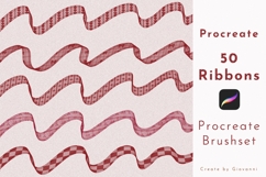 Ribbon Procreate Brush Set, Coquette Bows Procreate Brushes Product Image 8