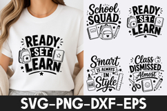 Back To School Quotes T Shirt Design SVG PNG Product Image 1