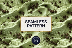 Matcha Ice Cream Pattern, Matcha Dessert Digital Paper Product Image 3