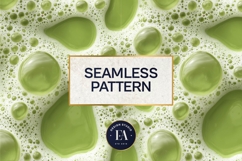 Matcha Foam Pattern, Matcha Froth Texture Digital Paper Product Image 3