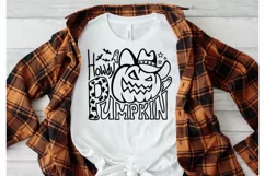Halloween Cowboy SVG Howdy Halloween Pumpkin cowboy cut file Product Image 2