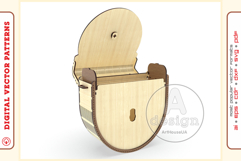 Wooden clutch purse v115 - laser cut vector - Glowforge file Product Image 7