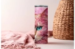 Alcohol Ink Rainbow Cat Tumbler Wrap Design|20oz Skinny PNG Product Image 7