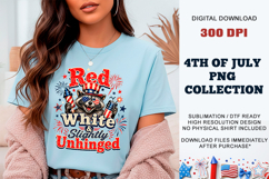 Red White Slightly Unhinged PNG | Sublimation DTF Product Image 7