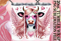 Cheerful Sublimation 20oz tumbler wrap, Valentines Product Image 1