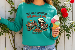 Raccoon Campfire Breakfast “Polite Is Optional, Breakfast Product Image 4