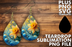 Timeless Teardrop Earrings Ideas PNG, 3D Flower Product Image 1