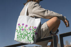 Purple Wildflower Meadow Embroidery Design Product Image 6