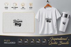 Dream Big Motivational SVG - Quote Cut Files Product Image 1
