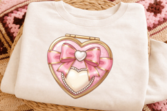Coquette Pink Heart Clipart, Coquette Pink Heart Clipart PNG Product Image 2