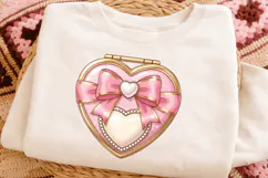 Coquette Pink Heart Clipart, Coquette Pink Heart Clipart PNG Product Image 2