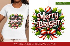watercolor christmas clipart, christmas png Product Image 1