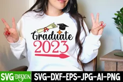 Graduate 2023 SVG Cut FIle ,Graduate 2023 Sublimation Design Product Image 2