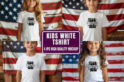 4th of July Kids T-shirt Mockup, Kids Sweater Mockup Product Image 1