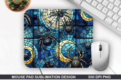 Spiders Mouse Pad Sublimation, Halloween Mouse Pad PNG Desig Product Image 1