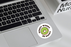 Donut Worry Be Happy PNG | Cute Donut Sublimation Design Product Image 2