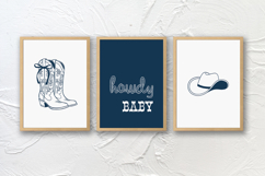 Blue Coquette Bow Cowboy Boots Set of 3 Prints Product Image 7