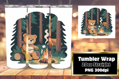 CHIC 20oz Tumbler Template for DIY , Cute Bear Product Image 1