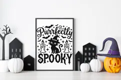 Purrfectly Spooky Svg, Halloween Witch Svg, Cat Witch Svg. Product Image 8