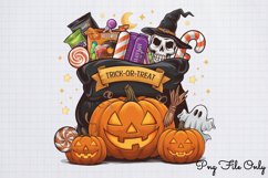 Halloween Trick Or Treat Bag Clipart PNG Product Image 1