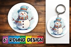 Enchanting Snowman Winter Ornament Sublimation Product Image 1