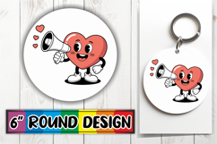 Enchanted Car Coaster Circle PNG, Valenines Heart Product Image 1