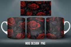 Gothic Rose Mug Wrap Sublimation Designs|Valentine's day Product Image 3