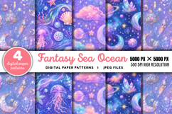 Fantasy Sea Ocean Background JPG Product Image 1
