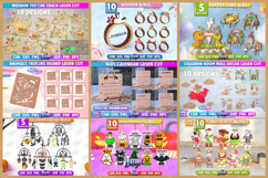 624 Kids Mega Bundle Laser Cut, Baby&amp;Children SVG, Nursery Product Image 7