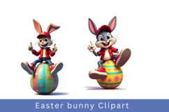Watercolour Easter bunny Clipart bundle Product Image 5