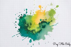 Watercolor Color Splash Clipart PNG Product Image 1