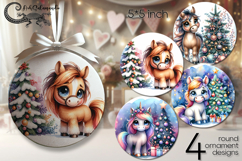 SUPER BUNDLE 2025 | 100 round ornament sublimation designs Product Image 8