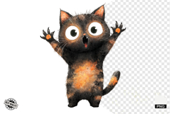 Halloween Black Cat Clipart Product Image 1