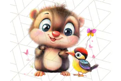 Cute Animal Friends Clipart PNG, Bright Spring Animal Duos Product Image 3